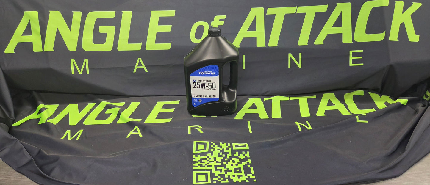 Mercury Marine Mercruiser New OEM 25W-50 Synthetic Blend PN 92-8M0078014 1 gal