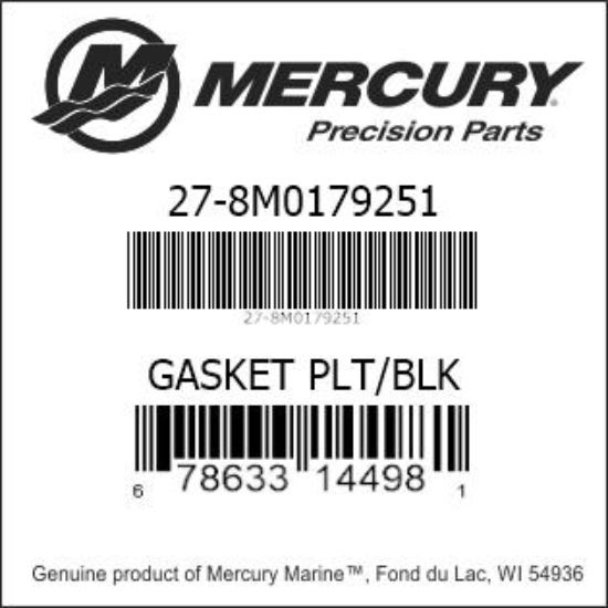 8M0179251 Gasket Plt/Blk
