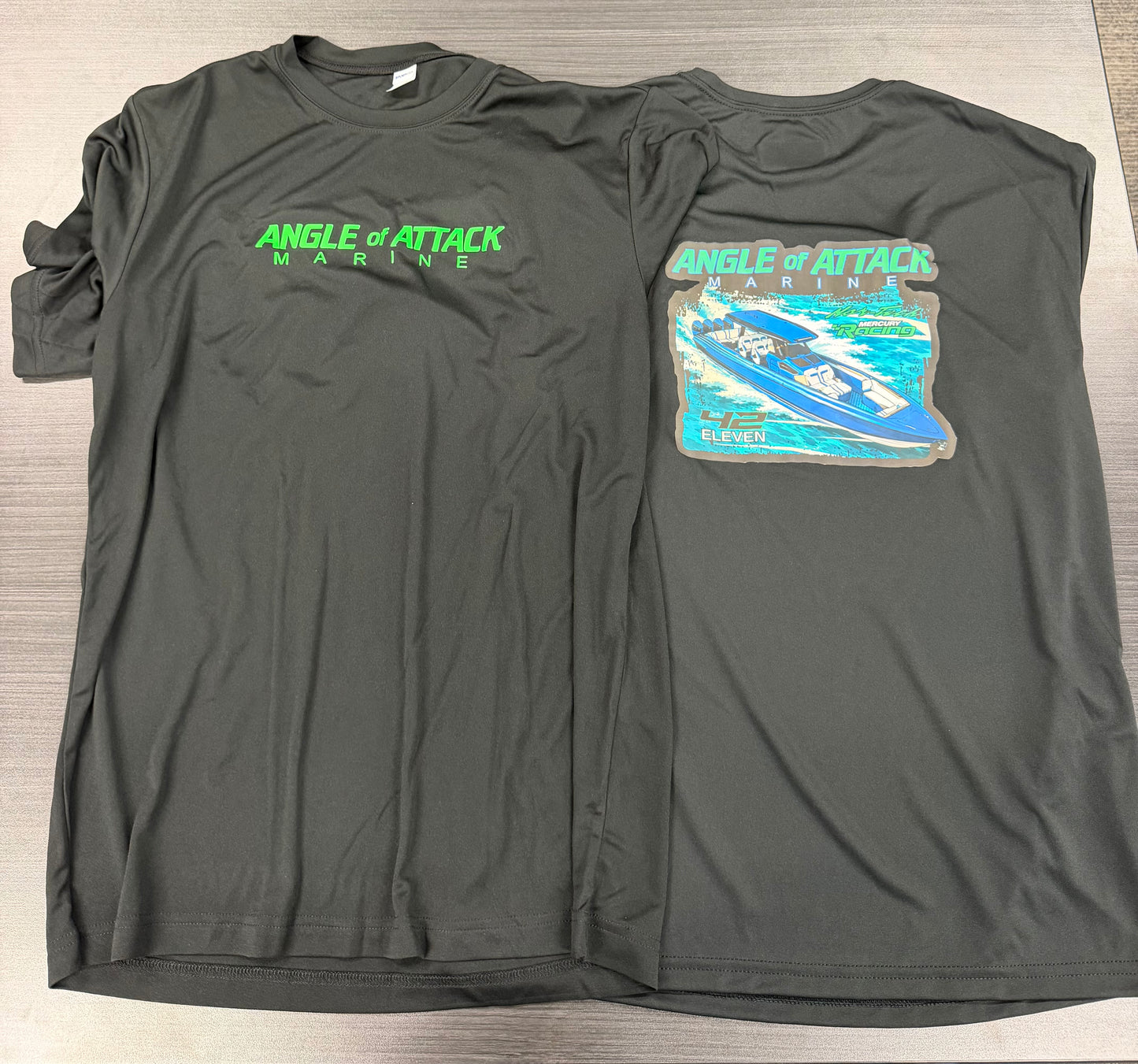 Men's Short Sleeve Shirt w/Back Nor-Tech AOA Logo Black Size S