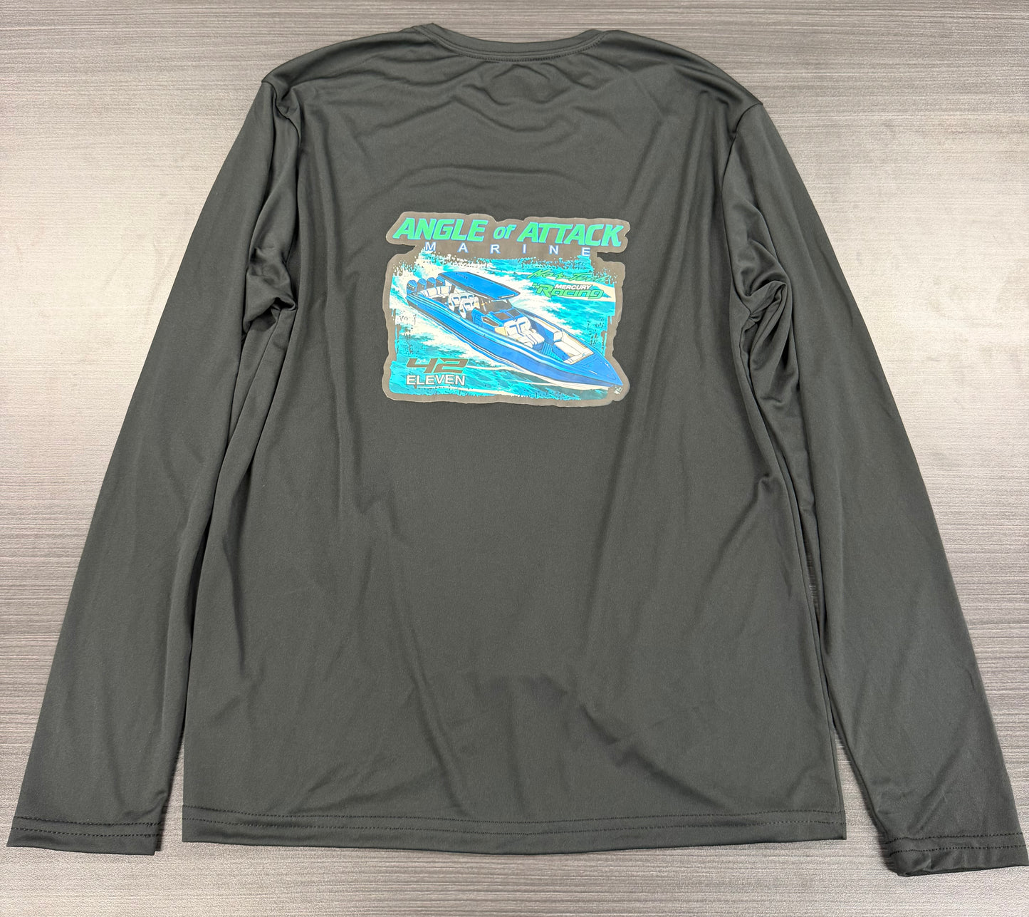 Men's Long Sleeve Shirt w/Back Nor-Tech AOA Logo Black Size XL