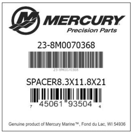 8M0070368 Spacer8.3X11.8X21