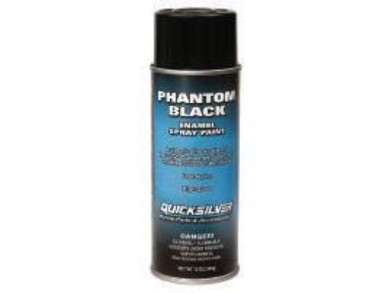 802878Q1 Quicksilver 802878Q1 Phantom Black-Gloss Enamel Spray Paint For Mercury or MerCruiser Engines, 12 Oz Spray Can