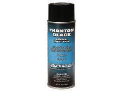 802878Q1 Quicksilver 802878Q1 Phantom Black-Gloss Enamel Spray Paint For Mercury or MerCruiser Engines, 12 Oz Spray Can