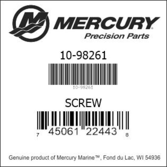 10-98261 Screw, .375-16 X .750