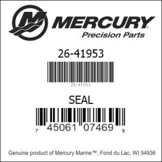41953 Seal, Various 30-225hp Mercury 2-Cycle Outboards,