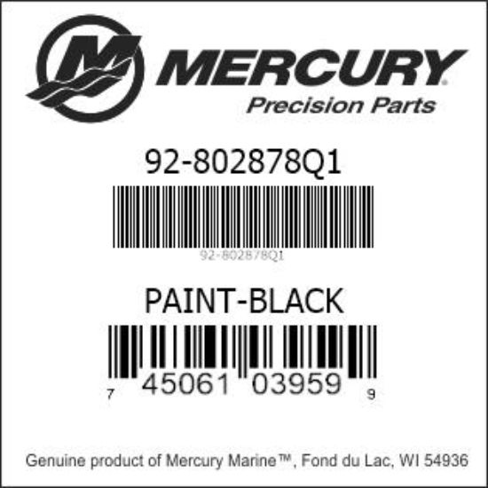 802878Q1 Quicksilver 802878Q1 Phantom Black-Gloss Enamel Spray Paint For Mercury or MerCruiser Engines, 12 Oz Spray Can