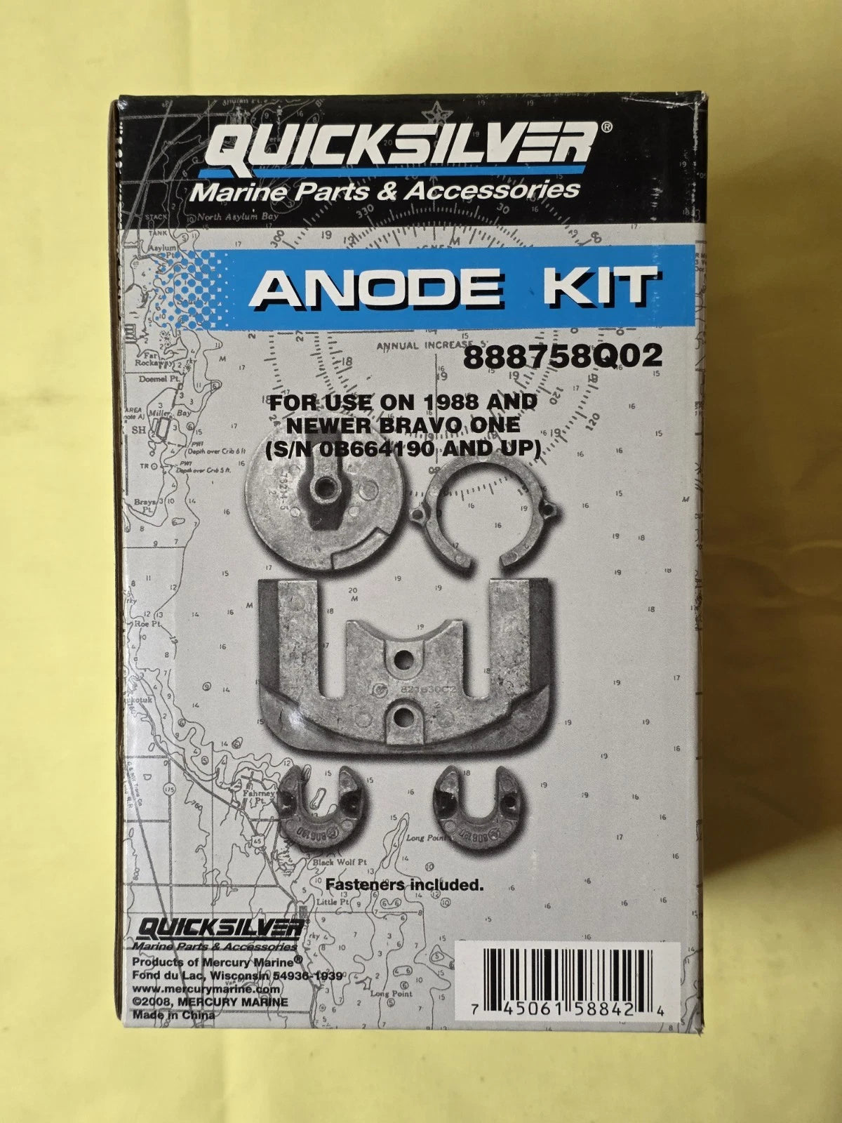 888758Q02 Aluminum Anode Kit - MerCruiser Bravo One