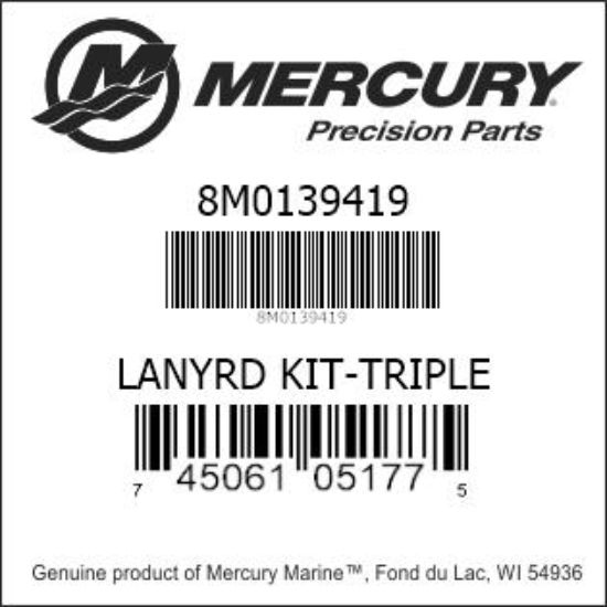8M0139419 Lanyard Kit, Flush Mount, Triple Engine