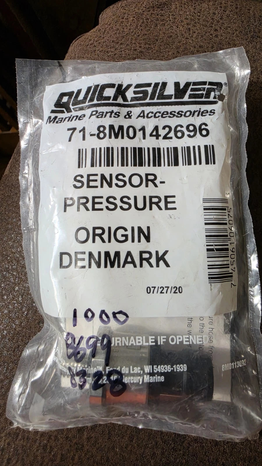 8M0142696 Sensor, Digital Block Water Pressure