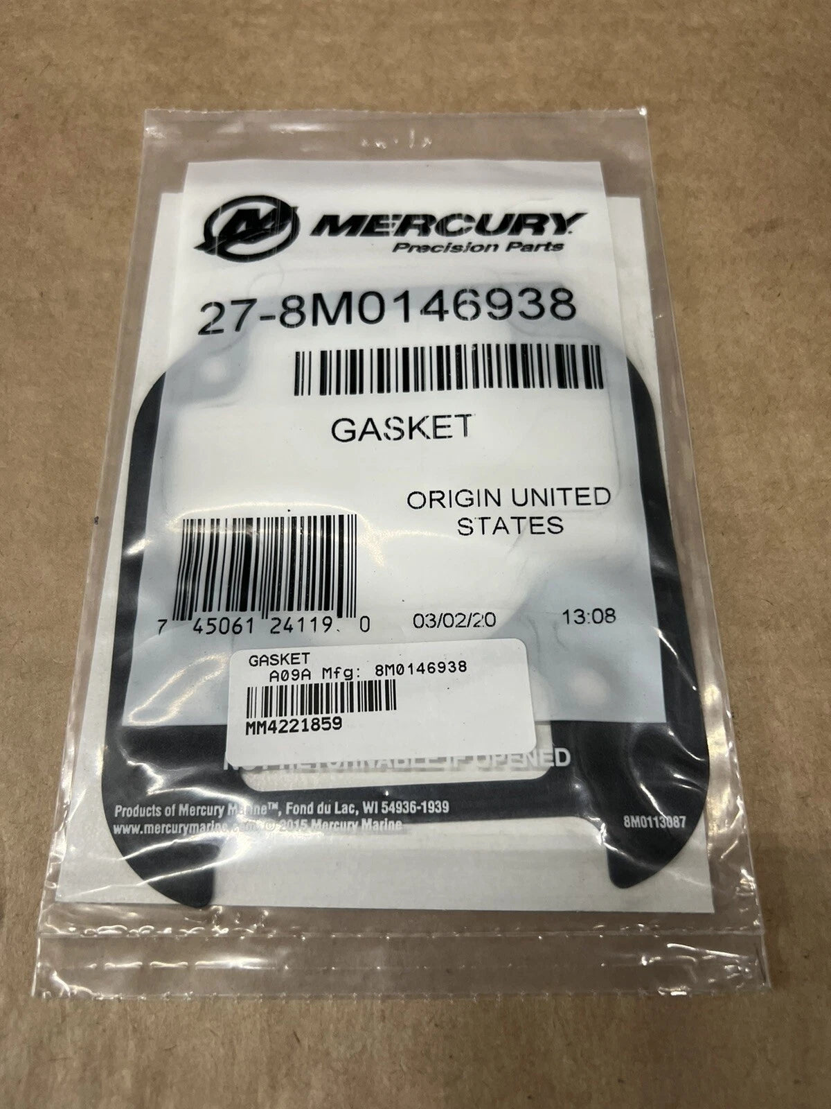 8M0146938 Gasket, Water Pump Base