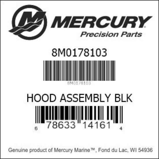 8M0178103 Hood Assembly Blk