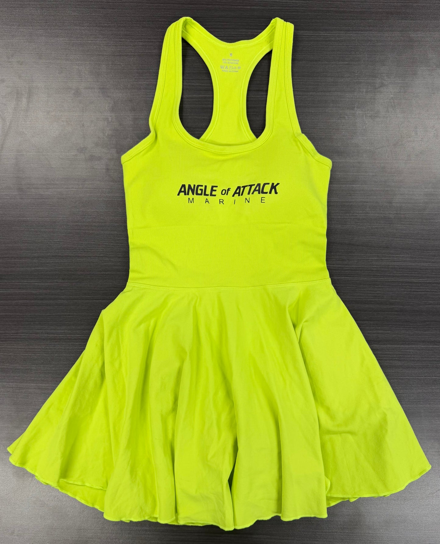 Women's Seamless Knit Pocket Dress Lime Green