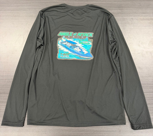 Men's Long Sleeve Shirt w/Back Nor-Tech AOA Logo Black Size XL