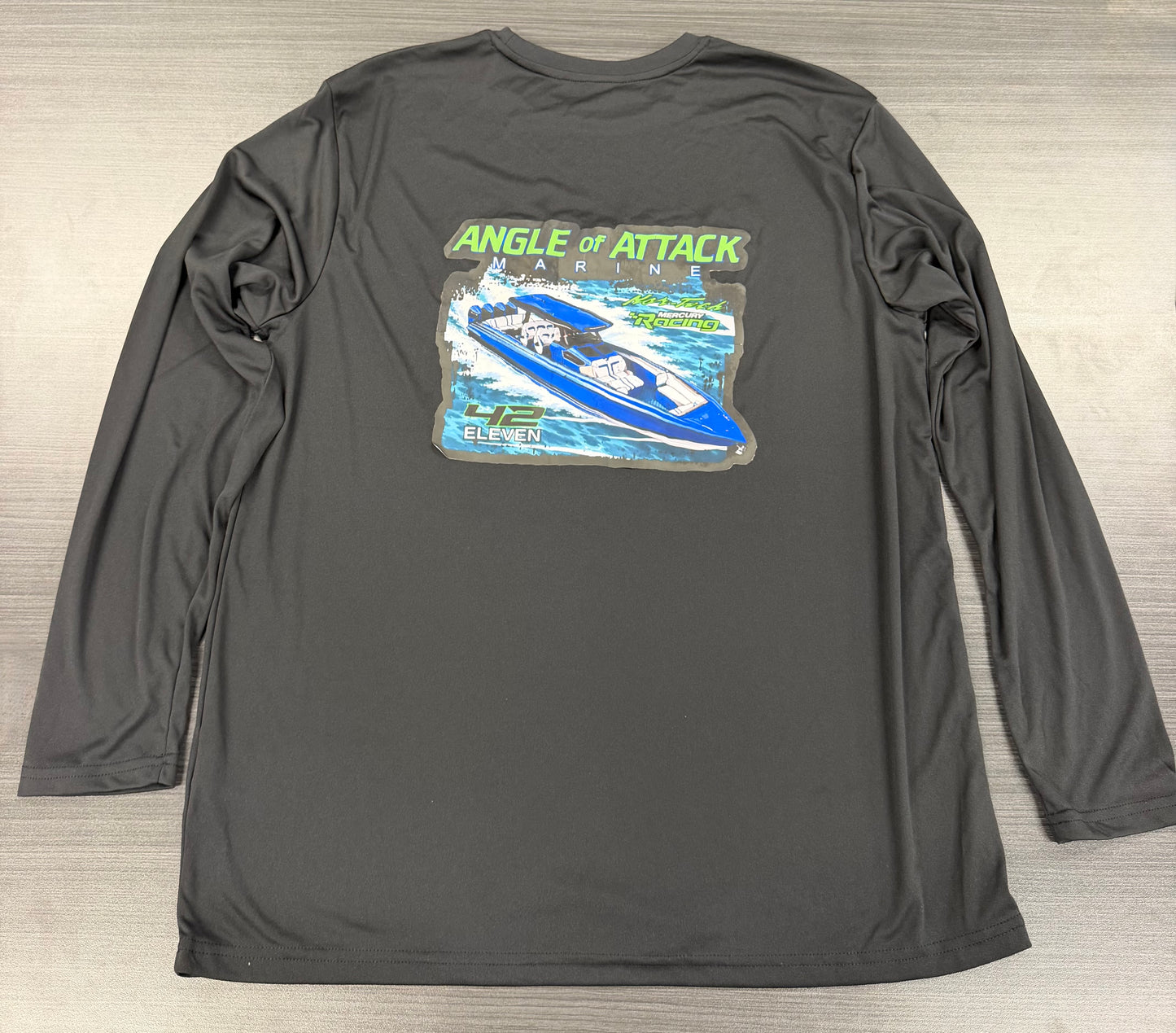 Men's Long Sleeve Shirt w/Back Nor-Tech AOA Logo Black Size M