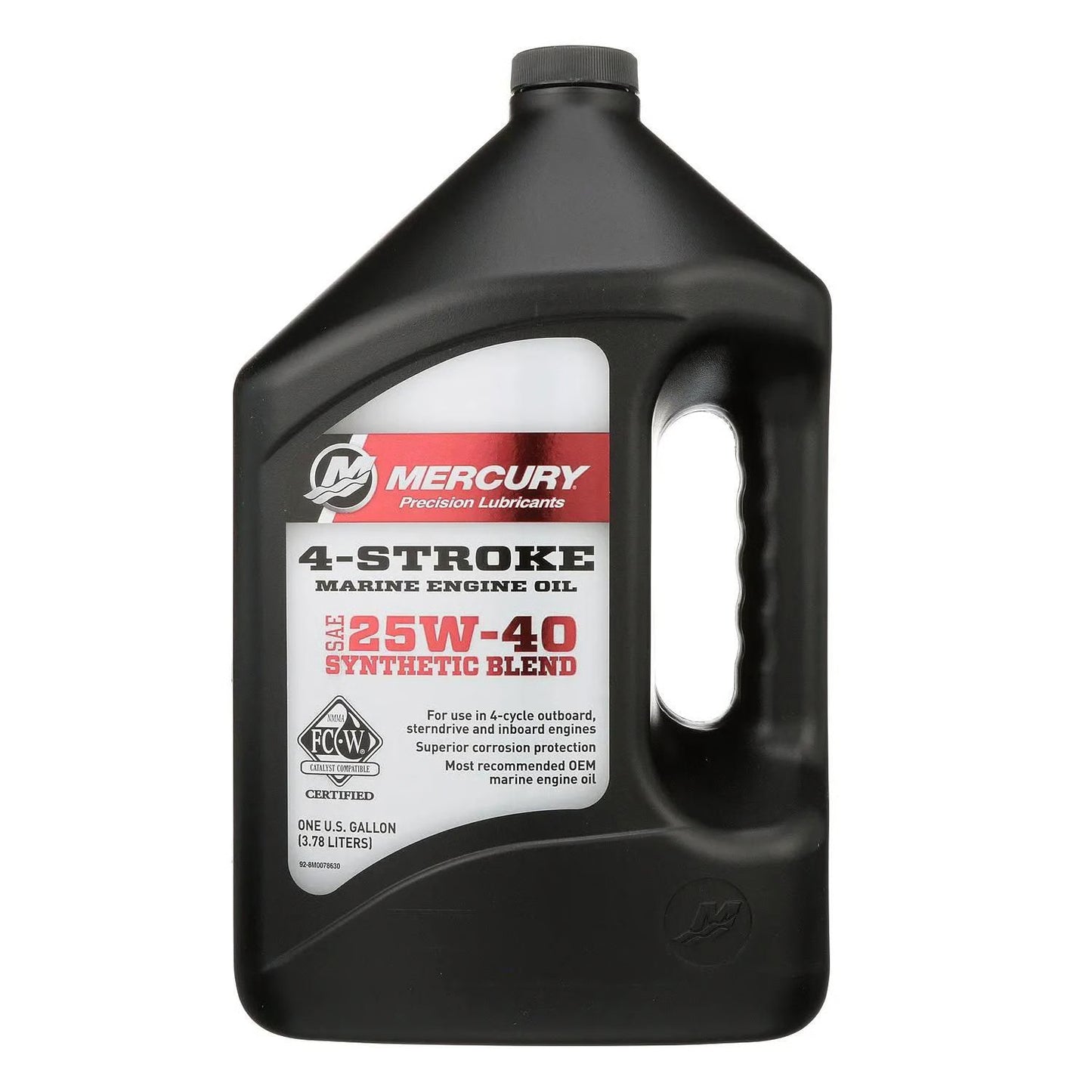 8M0078630 Oil, SAE 25W-40, Synthetic, 4-Stroke, 1 Gal.,