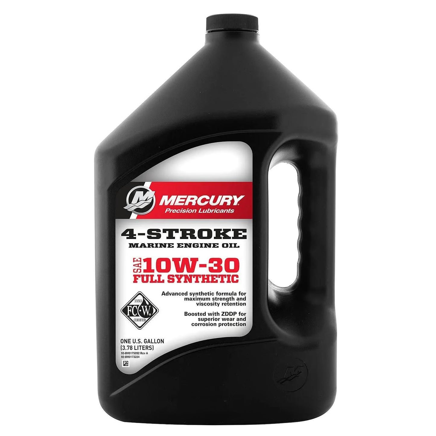 8M0173224 Mercury 10W-30 4-Stroke Full Synthetic Marine Engine Oil, 1 Gallon