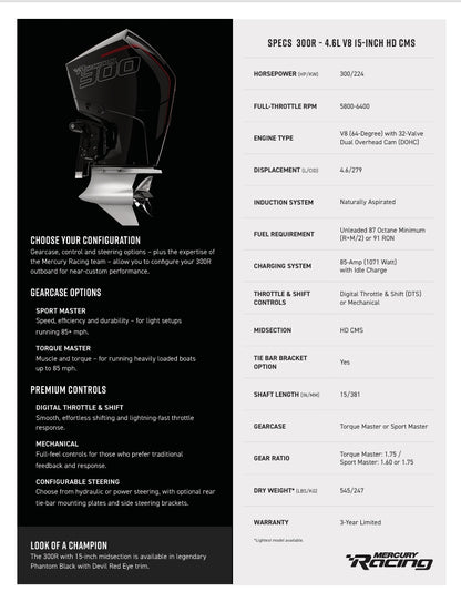 13000232A - Mercury Racing 300R AMS V8 DTS
