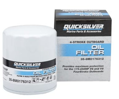 8M0176312 Oil Filter, Select 175-300hp & 450 R V6 & 4.6L V8 4-Stroke
