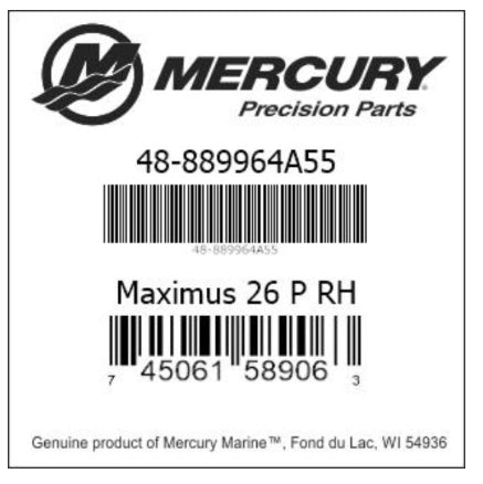 889964A55 Propeller Maximus 15.50 x 26 rh