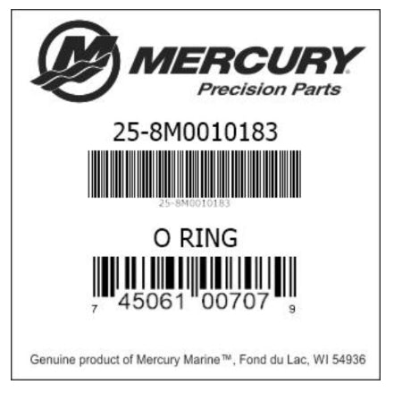 8M0010183 is Superseded to 8M0204938 O-RING
