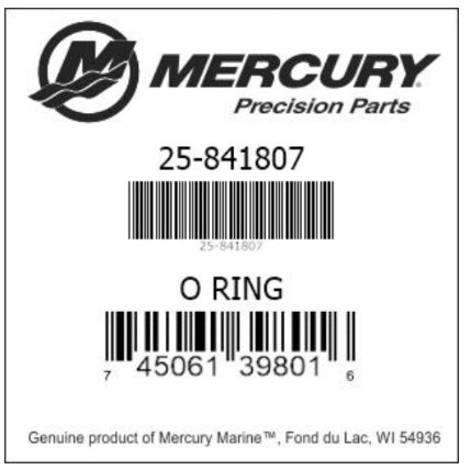 841807 O-Ring, 3.5 X .103