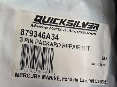 879346A34 Packard Repair Kit, 3 Pin, Black