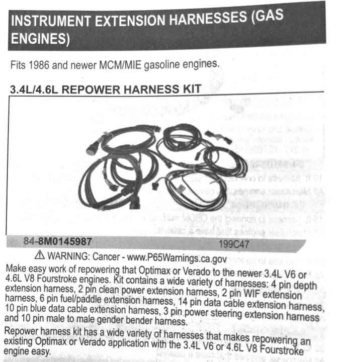 8M0145987 Harness Kit, Repower