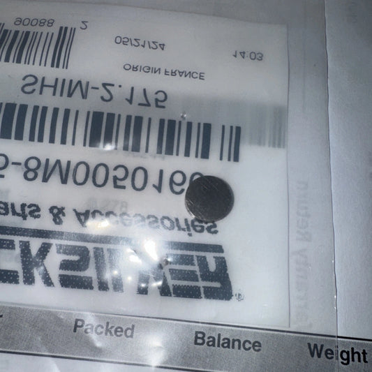 15-8M0050160 Shim, Valve, 2.172